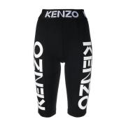 Zwarte Logo Shorts Kenzo , Black , Dames