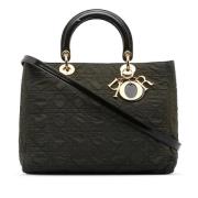Pre-owned Leather handbags Dior Vintage , Black , Dames