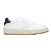 Witte Leren Lage Sneakers Philippe Model , White , Dames