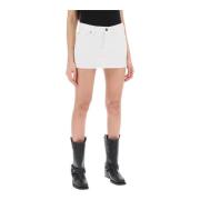 Klassieke Witte Denim Minirok Wardrobe.nyc , White , Dames