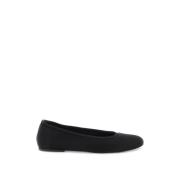 Satijnen Ballet Flats met Elastische Rand Loulou Studio , Black , Dame...