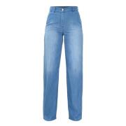 Versleten high-waisted straight-leg jeans Kocca , Blue , Dames