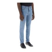 Vintage Light Wash Slim Fit Stretch Jeans Ermenegildo Zegna , Blue , H...