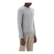 Zijden en Kasjmier Crew-Neck Sweater Ermenegildo Zegna , Gray , Heren