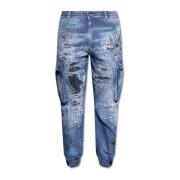 Jeans met applicaties Dsquared2 , Blue , Heren