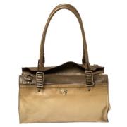 Pre-owned Leather handbags Burberry Vintage , Brown , Dames