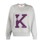 Overdreven Varsity Sweatshirt Kenzo , Gray , Heren