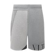 Track Shorts met Achterlogo Detail Valentino , Gray , Heren