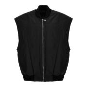 Zwarte Nylon Jumbo Flight Gilet Rick Owens , Black , Heren