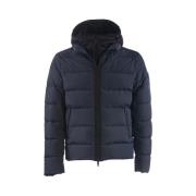 Blauwe Stoffen Puffer Jas Fay , Blue , Heren