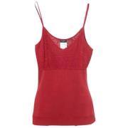 Pre-owned Cotton tops Chanel Vintage , Red , Dames