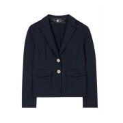 Vrouwelijk gesneden blazer van Punto Milano stof Luisa Cerano , Blue ,...