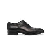 Zwarte Suède Veterschoenen Lidfort , Black , Heren