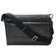 Pre-owned Leather shoppers Gucci Vintage , Black , Dames