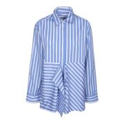 Flared Shirt met Uitgesneden Details JW Anderson , Blue , Dames