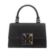 Zwarte Microstrass Mini Top-Handle Tory Burch , Black , Dames