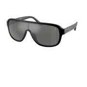 Sportieve en casual zonnebril met spiegelende grijze lenzen Ralph Laur...