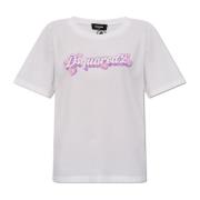 T-shirt met logo Dsquared2 , White , Dames