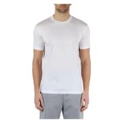 Essentiële Katoenen en Lyocell T-shirt Emporio Armani , White , Heren