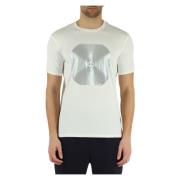Slim Fit T-shirt van stretchkatoen Armani Exchange , White , Heren