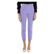 Bi-stretch Technische Stoffen Broek Elisabetta Franchi , Purple , Dame...