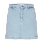 Stijlvolle Denim Rok met Zakken Part Two , Blue , Dames