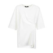 Witte T-shirt met Ruches Max Mara Weekend , White , Dames