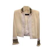 Pre-owned Polyester outerwear Balmain Pre-owned , Beige , Dames
