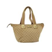 Pre-owned Canvas gucci-bags Gucci Vintage , Beige , Dames