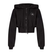 Geknipte hoodie met logo Adidas by Stella McCartney , Black , Dames