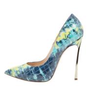 Pre-owned Leather heels Casadei Pre-owned , Blue , Dames