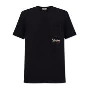 T-shirt met logo Woolrich , Black , Heren