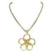 Pre-owned Metal necklaces Chanel Vintage , Yellow , Dames