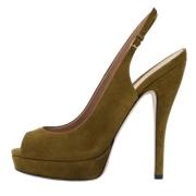 Pre-owned Suede heels Gucci Vintage , Green , Dames