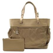 Pre-owned Leather totes Chanel Vintage , Yellow , Dames