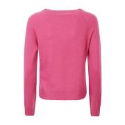 Cashmere Basic Trui in Roze Max Mara Weekend , Pink , Dames