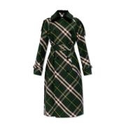 Gabardine trenchcoat Burberry , Green , Dames