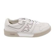 Witte Leren Sneakers Fendi , White , Heren