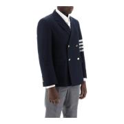 Dubbelbreasted jasje met 4-Bar motief Thom Browne , Blue , Heren