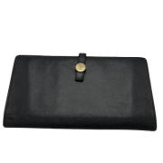 Pre-owned Leather wallets Chanel Vintage , Black , Dames