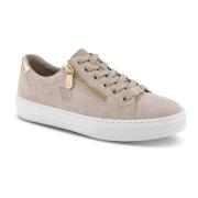 Beige Rits Sluiting Stijlvolle Sneakers Rieker , Beige , Dames