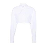 Cropped Shirt Patrizia Pepe , White , Dames