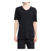 Zwart Slim Fit T-Shirt met Contraststiksels Thom Krom , Black , Heren