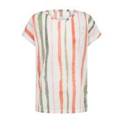 Vrouwelijk Shirt met Flatterende Print Soyaconcept , Multicolor , Dame...