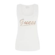 Witte dames T-shirt Guess , White , Dames