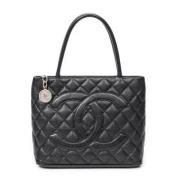 Pre-owned Leather chanel-bags Chanel Vintage , Black , Dames