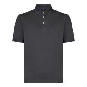 Grijze Tricot Polo Shirt Herno , Gray , Heren