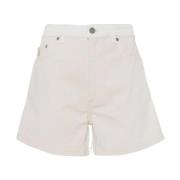 Ecru Denim Short Shorts Stella McCartney , Beige , Dames