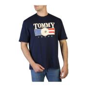 Heren T-shirt met zichtbaar logo Tommy Hilfiger , Blue , Heren