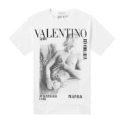 Archiefprint T-shirt Valentino , White , Heren